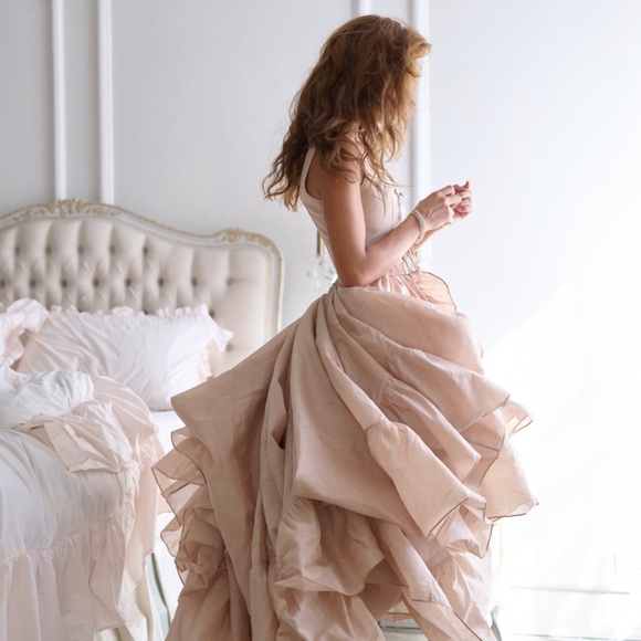 NO OFFERS/FINAL MARKDOWN $340 NWT SELKIE COLLECTION Tournure Skirt in Sparrow - Picture 2 of 10